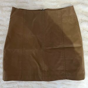 Free People Brown Mini Skirt